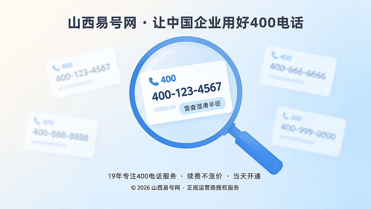 2026年400电话选号指南：先查号码的“混淆半径”