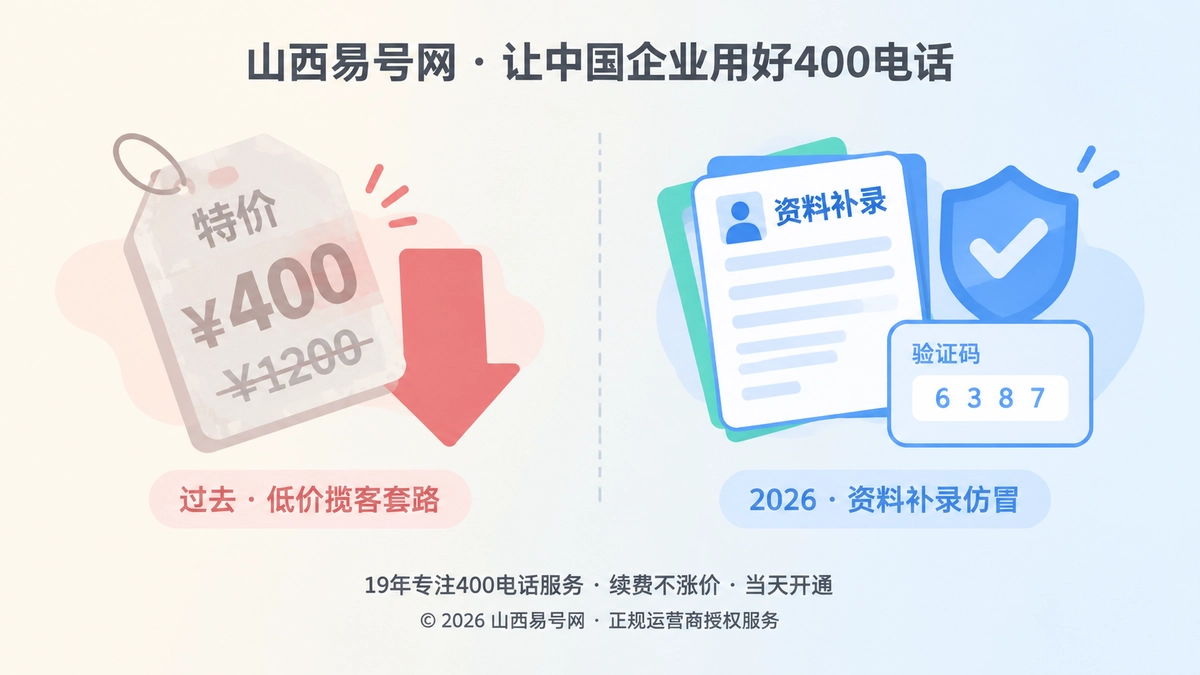 2026年400电话防骗课堂：别把“资料补录”变成配置权交接