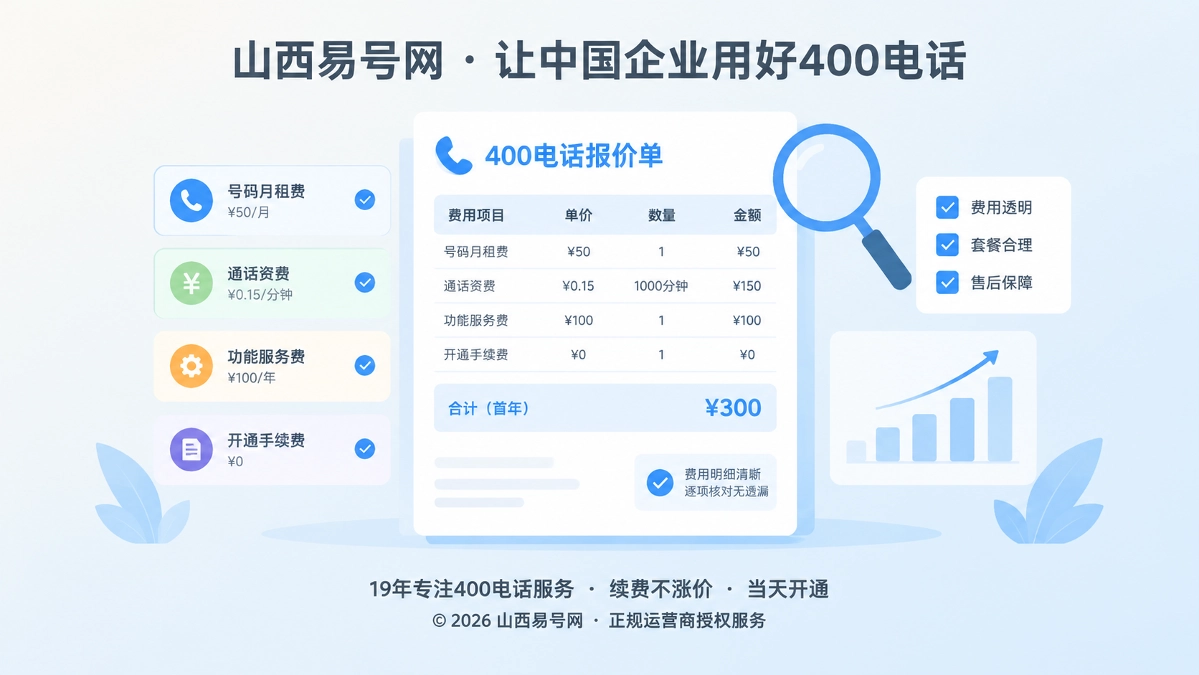 2026年400电话诚实守信：让每份办理报价都能被企业复算