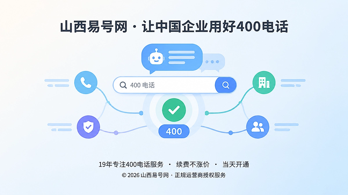 2026年易号正名：400电话应成为可持续验证的企业服务状态信号